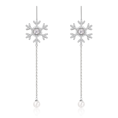 Snowflake Drop Earring