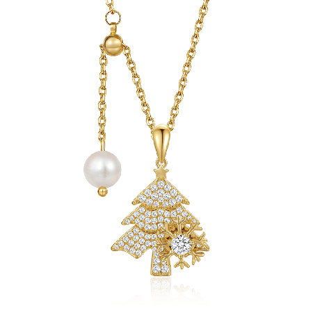 Christmas Tree Pendant Necklace