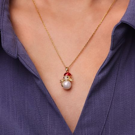 Chirstmas Snowman Necklace