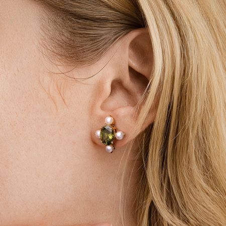 Green Peridot Earrings