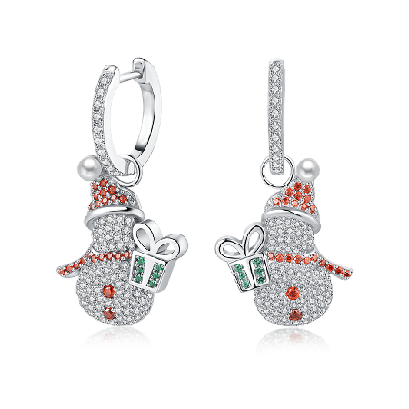 Snowman Drop Earrings