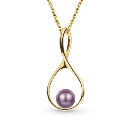 Purple Pearl Pendant Necklace