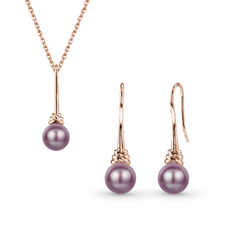 Purple Pearl Jewelry Set