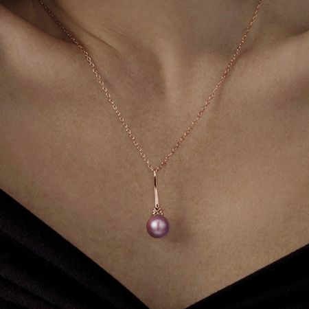 Purple Pearl Necklace