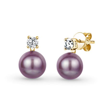 Purple Pearl Earrings