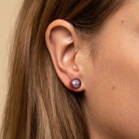 Purple Pearl Earrings