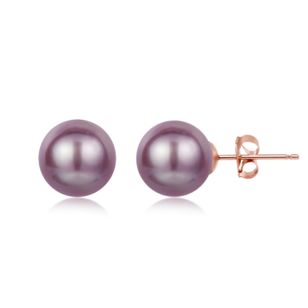 Purple Pearl Earrings