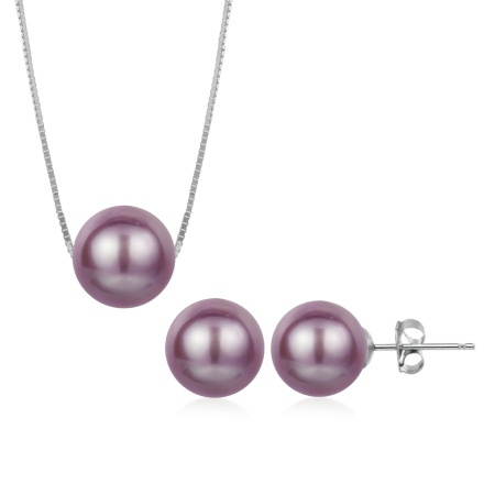 Purple Pearl Jewelry Set