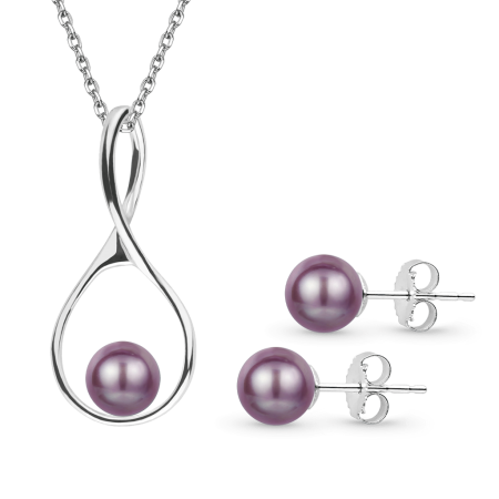 Purple Pearl Jewelry Set