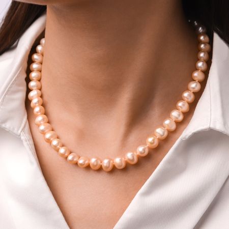 Peach Pearl Jewelry Set