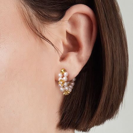 Flower Hoop Earrings