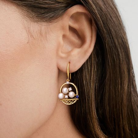 Flower Basket Earrings