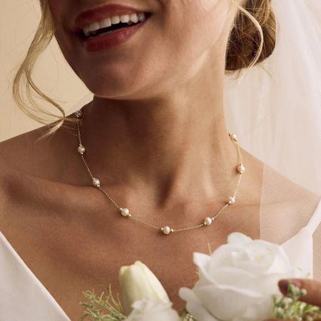 Pearl Tincup Necklace