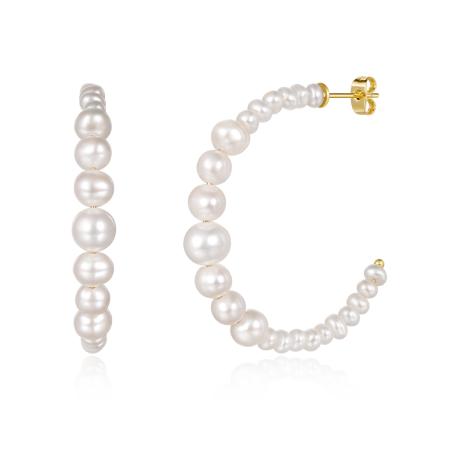 Pearl Hoop Earrings