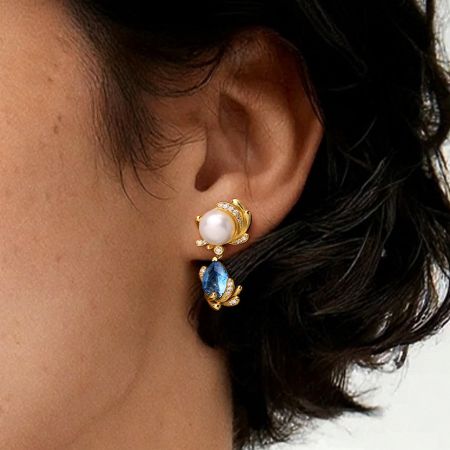 Blue Aquamarine Earrings