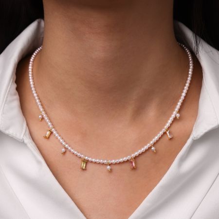 Colored Zircon Necklace