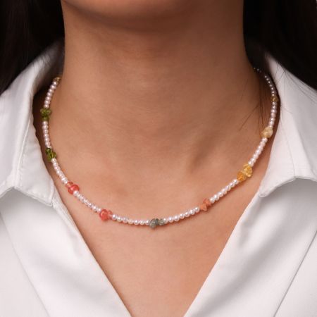 Multi Colored Stones Necklace