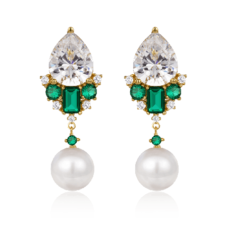 Green Emerald Earrings