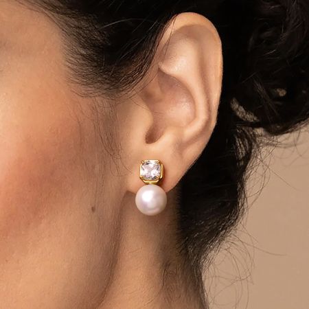 White Topaz Earrings