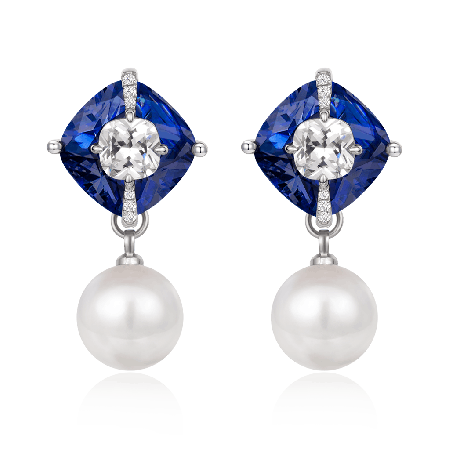 Blue Sapphire Earrings