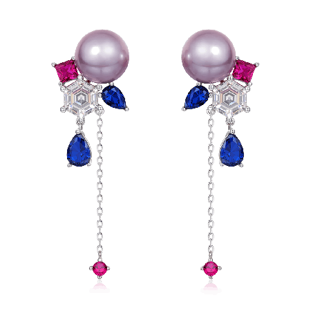 Multi Colored Stones Earrings