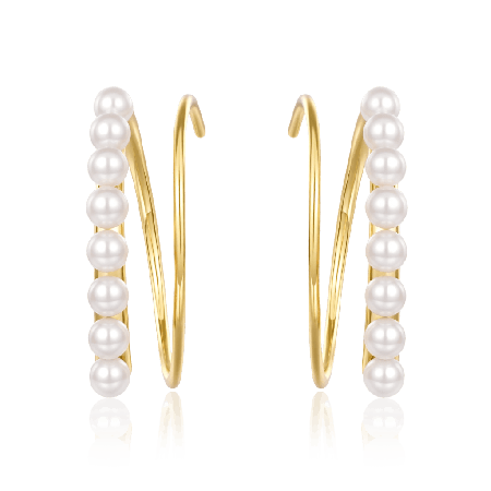 Pearl Hoop Earrings