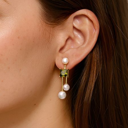 Green Peridot Earrings
