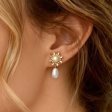 Flower Drop Earrings