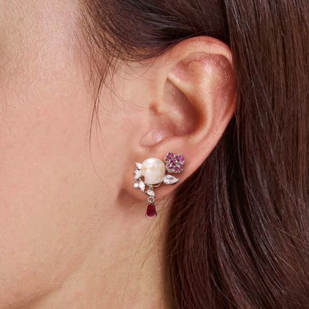 Skull Rose Earrings