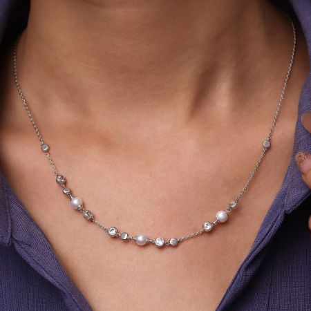 Pearl Tincup Necklace