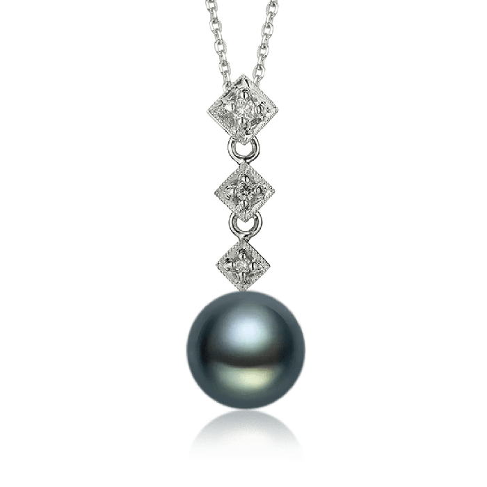 Black Pearl Pendant Necklace
