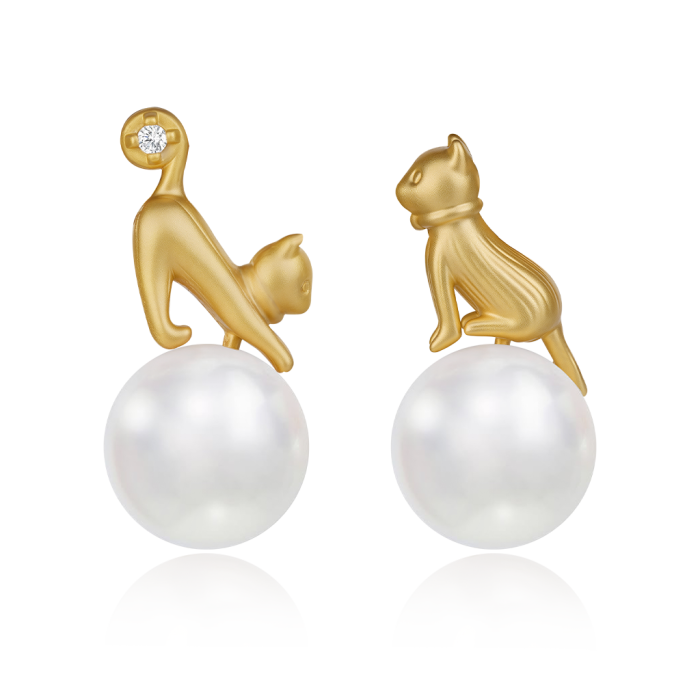 Cat Stud Earrings