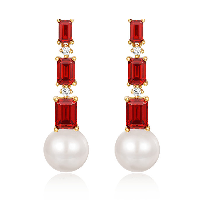 Red Garnet Earrings