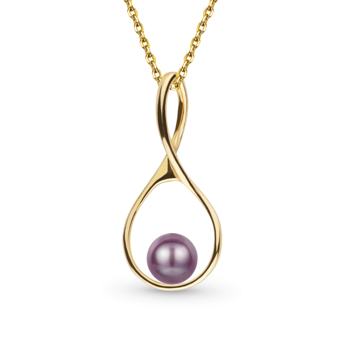 Purple Pearl Pendant Necklace