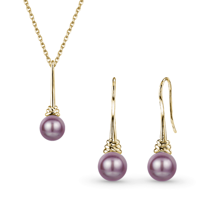 Purple Pearl Jewelry Set