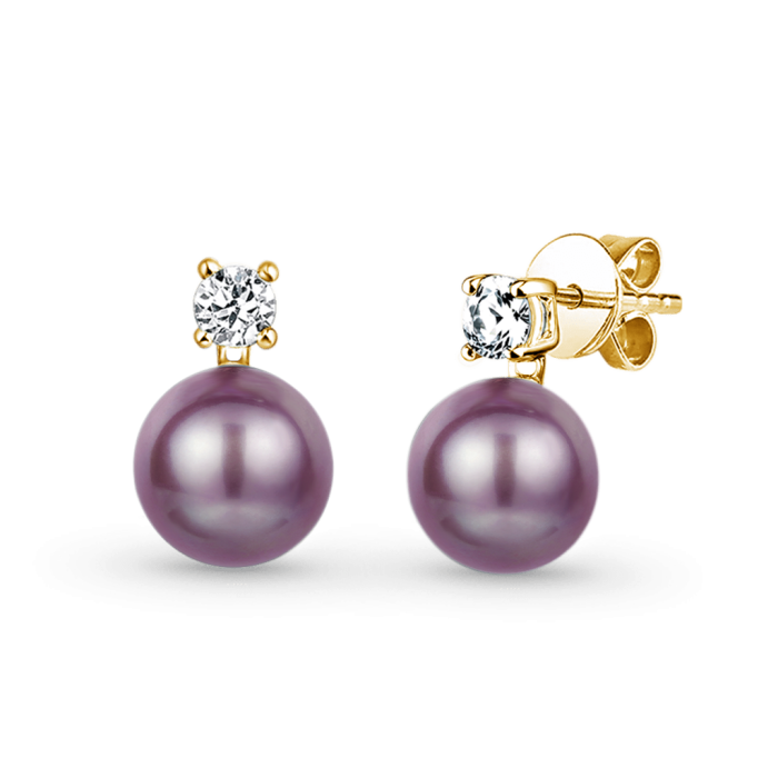 Purple Pearl Earrings