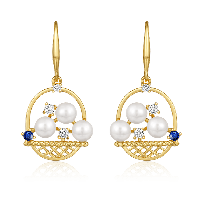 Flower Basket Earrings