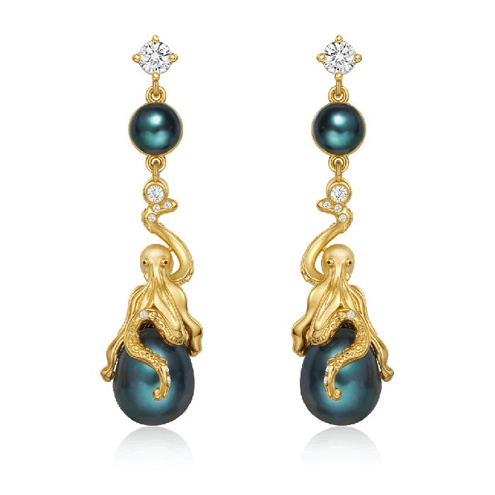 Octopus Drop Earrings